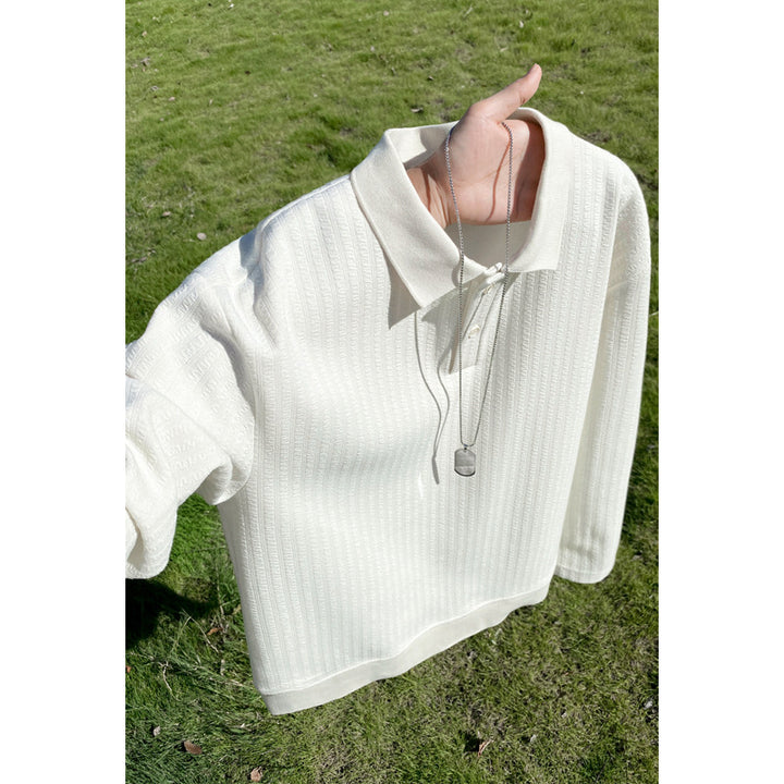 Damen Modisches Oversized Poloshirt mit strukturiertem Design Drune