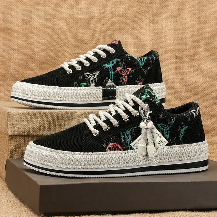Damen modische Sneakers mit hochwertigen Textiloberflächen und raffiniertem Design Drune