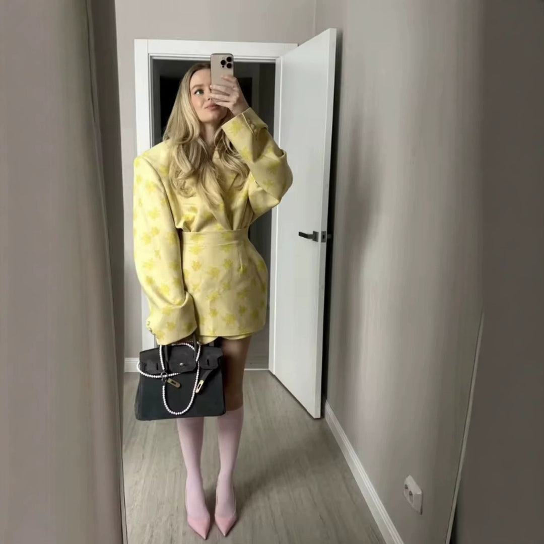 Damen Kurzblazerkleid im taillierten Blousonstil Drune