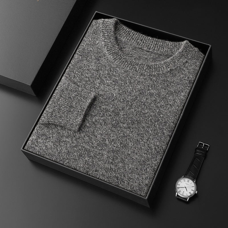 Herren Rundhals-Pullover im Kaschmir‑Look mit extraweichem Flor und Geschenkbox Drune