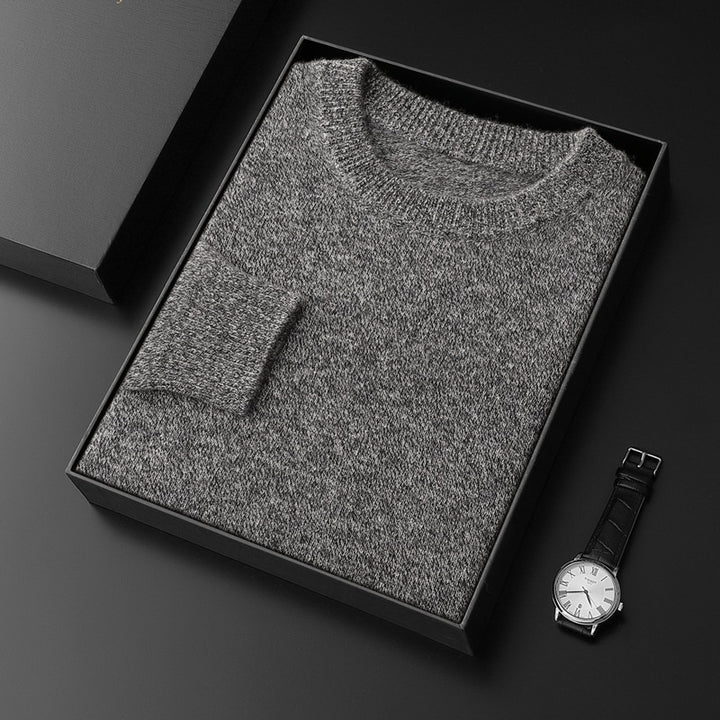 Herren Rundhals-Pullover im Kaschmir‑Look mit extraweichem Flor und Geschenkbox Drune
