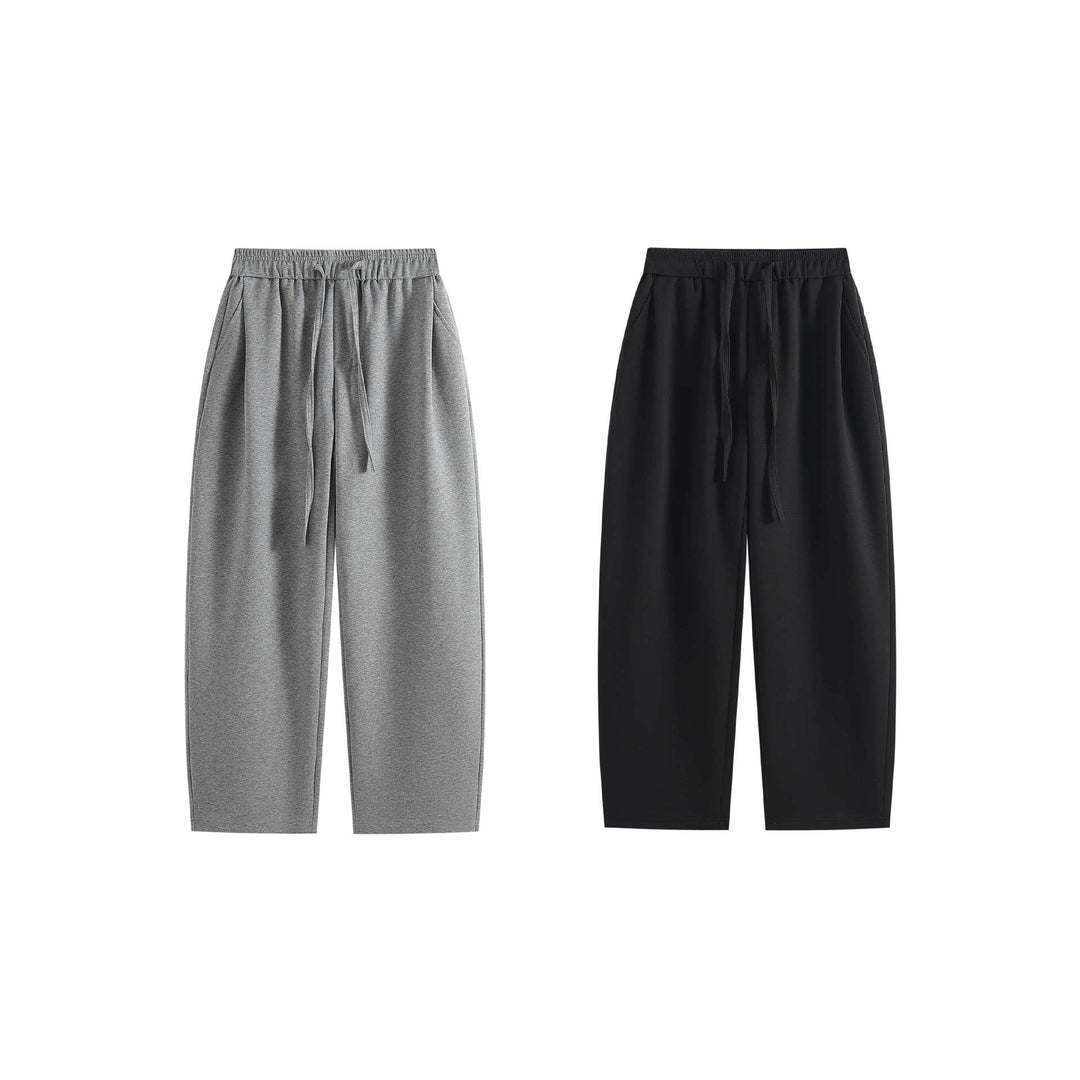 Damen Weite Jogginghose aus Baumwollmischung mit elastischem Kordelbund Drune