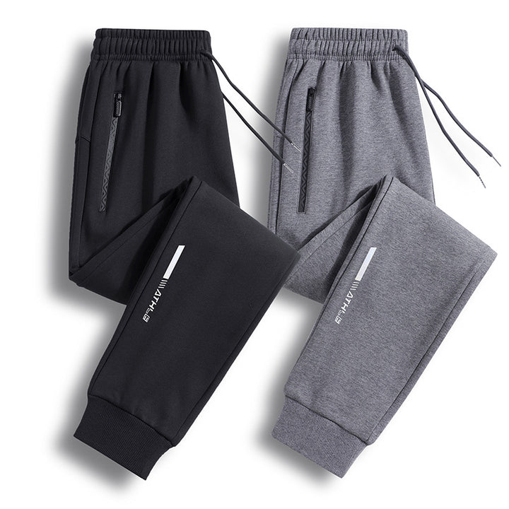 Herren Sportive Jogginghose mit Reißverschlusstasche, Kordelzug und elastischen Bündchen Drune