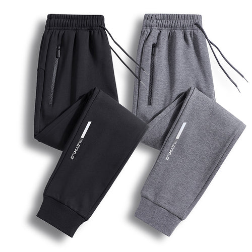 Herren Sportive Jogginghose mit Reißverschlusstasche, Kordelzug und elastischen Bündchen Drune