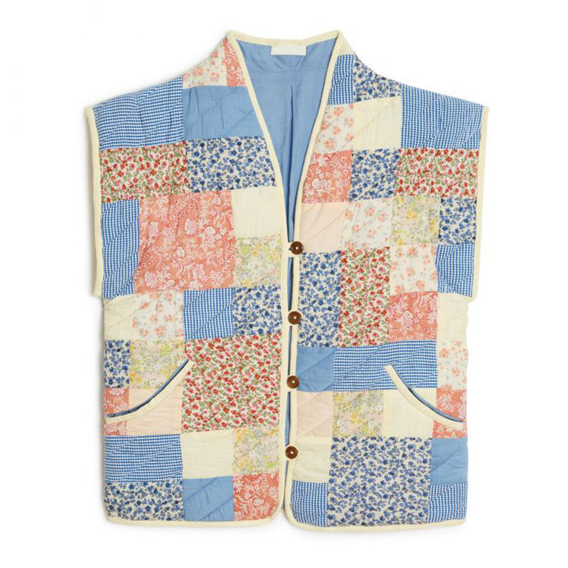 Damen Patchwork-Quilted Jacke Drune