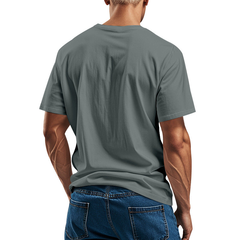 Herren Baumwolle T-Shirt mit modernem Schnitt Drune