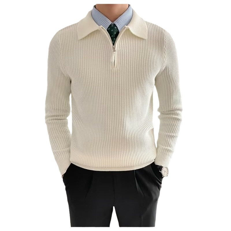Herren Eleganter Pullover mit Reißverschluss Drune