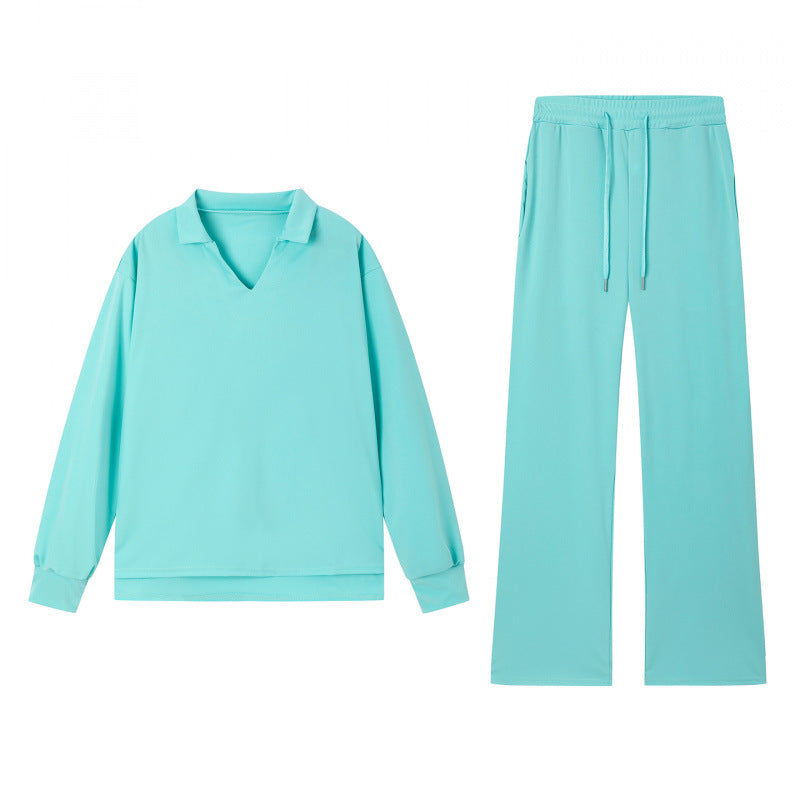 Damen lässiges Sweatshirt und Hose Set Drune