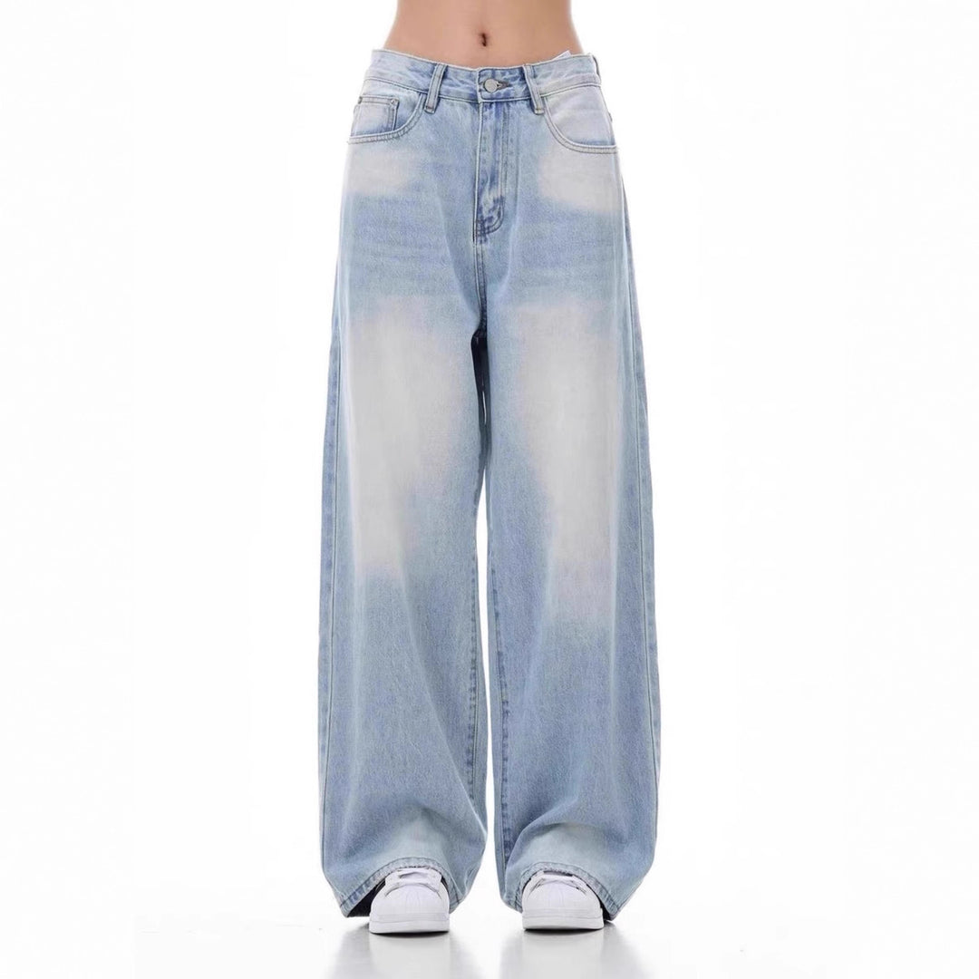 Damen Weit geschnittene Casual Jeans Drune