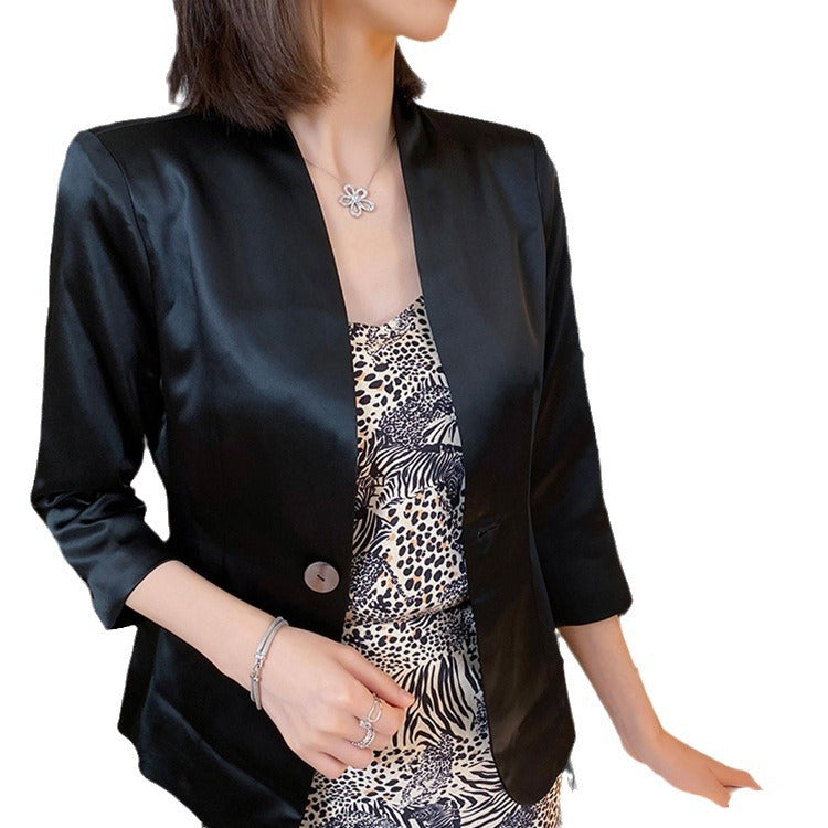 Damen Edler Blazer mit drei Viertelärmeln Drune