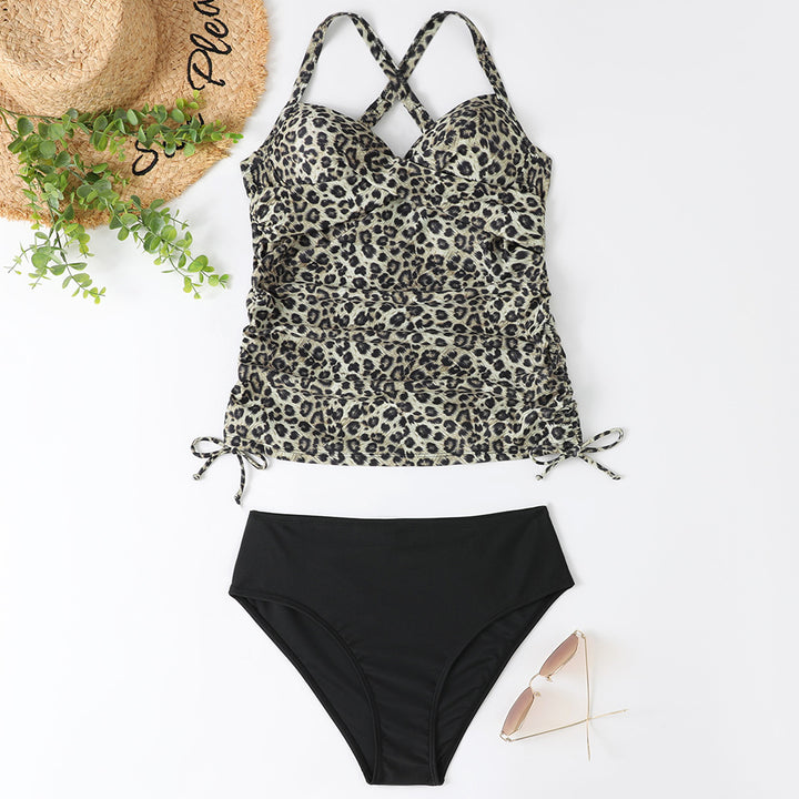 Damen Tankini-Set mit elegantem Wickeldesign und raffinierter Rüsche Drune
