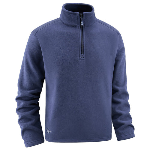 Herren Fleece-Pullover mit Troyer-Kragen und halbem Reißverschluss aus weichem Microfleece Drune