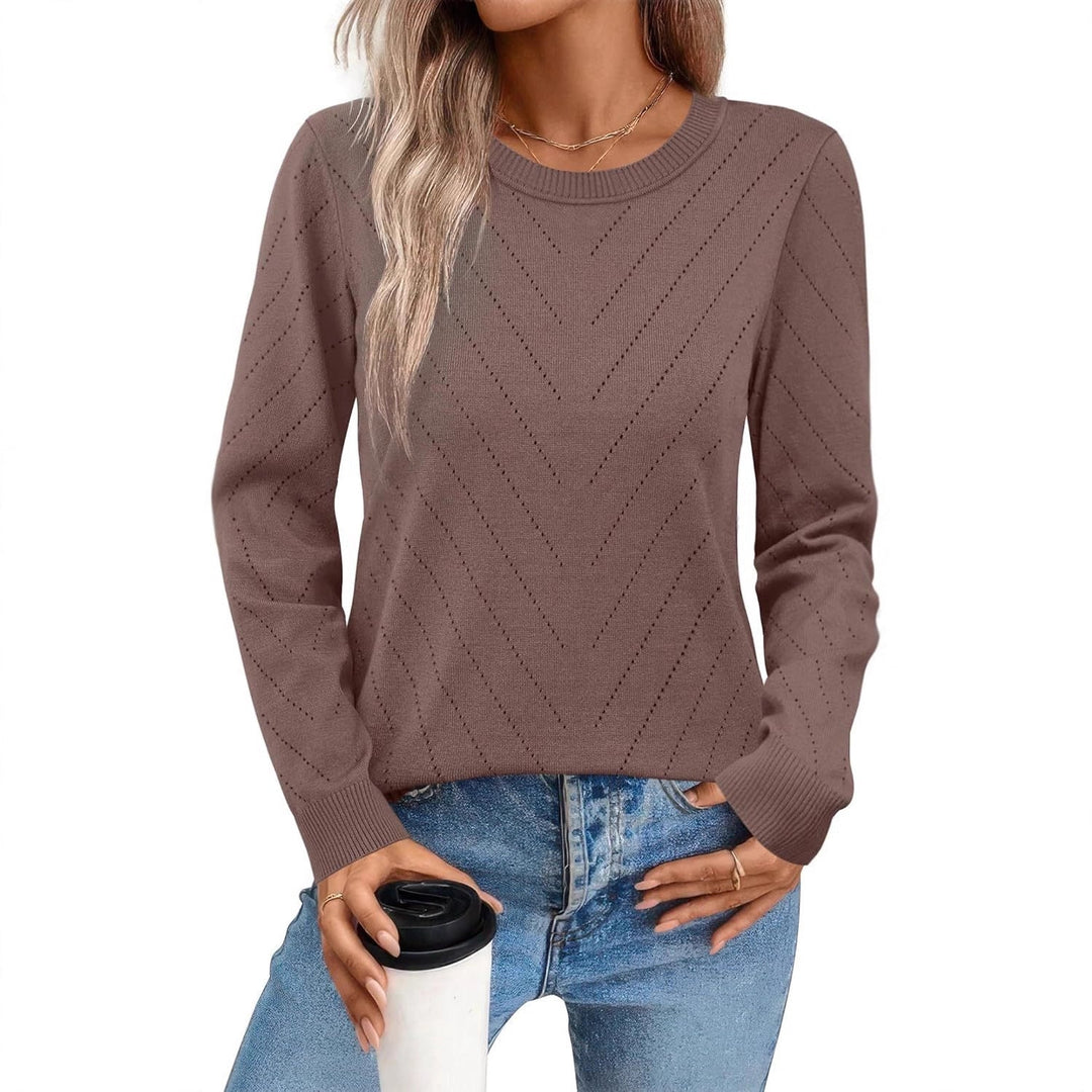 Damen eleganter gestreifter Pullover Drune