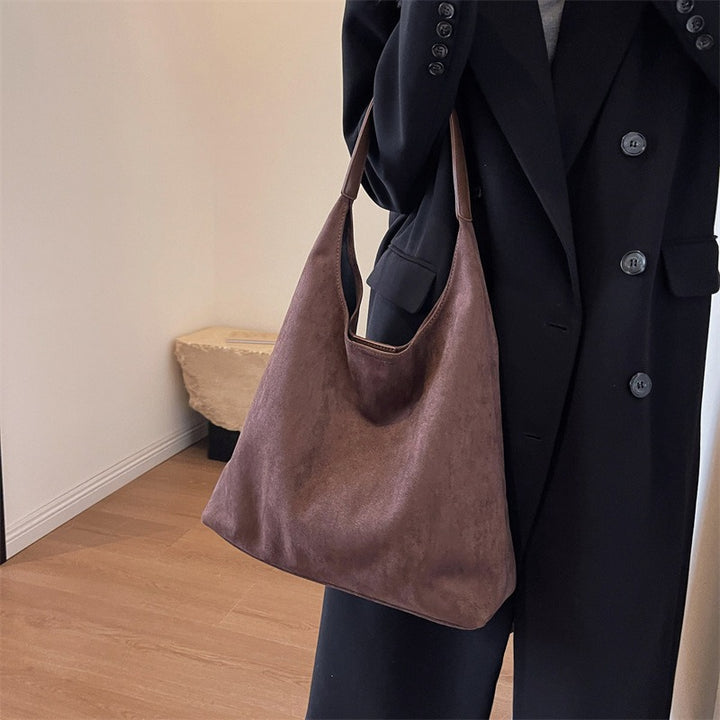 Damen Wildleder Schultertasche Drune
