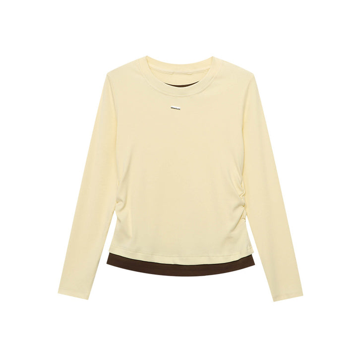 Damen Langarmshirt mit feiner Rippstruktur und breitem Bündchen Drune