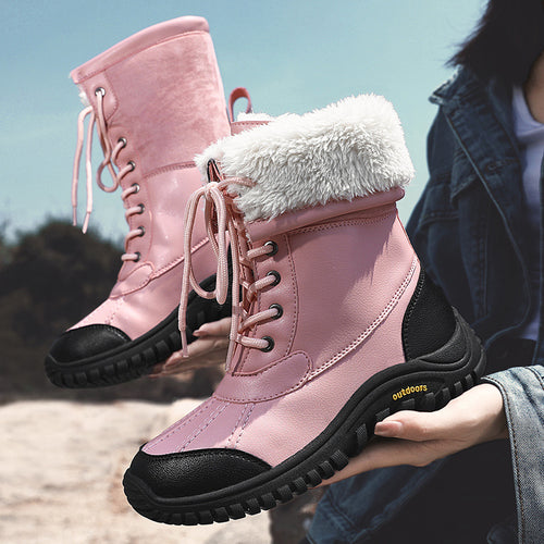 Damen Warme Winterstiefel mit isolierendem Futter und rutschfester Sohle Drune