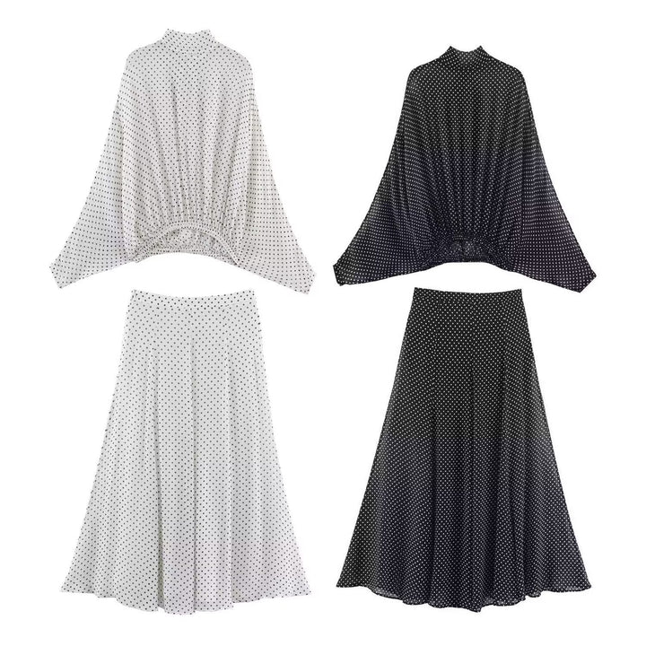 Damen Maxirock mit elegantem Pünktchenmuster und fließendem Schnitt Drune