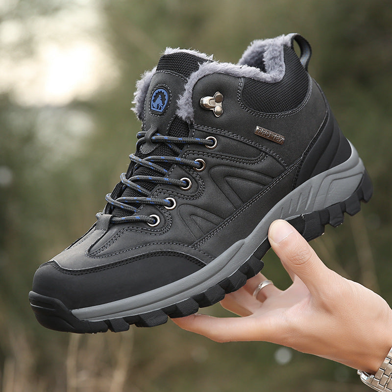 Herren wasserdichte Winter-Trekkingschuhe mit gefüttertem Innenfutter, verstärkter Zehenkappe und griffiger Profilsohle Drune