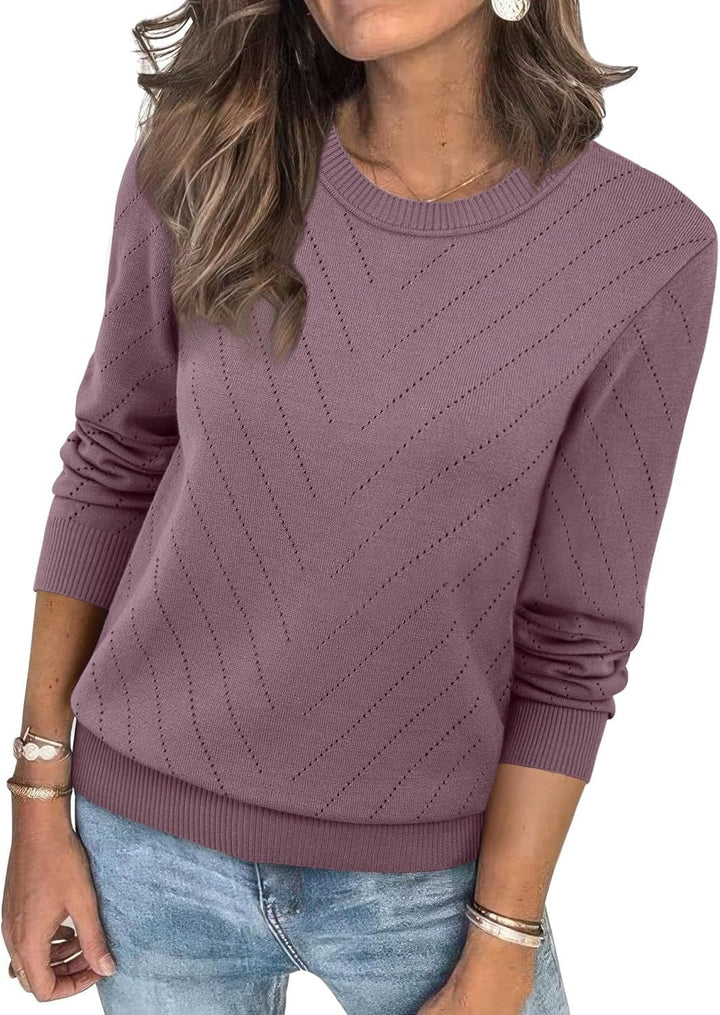 Damen eleganter gestreifter Pullover Drune