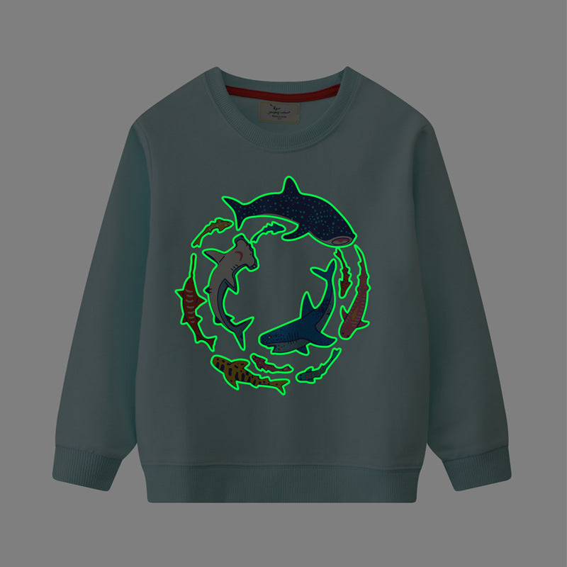 Jungen Sweatshirt mit farbenfrohem Haifisch-Motiv Drune