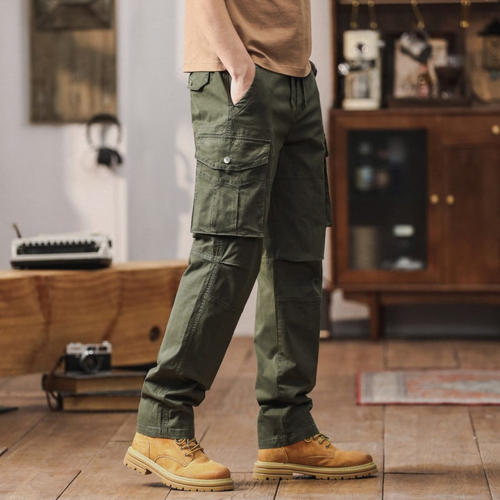 Herren Technische Cargohose mit geradem Schnitt, verstärkten Knien & Mehrfachtaschen Drune