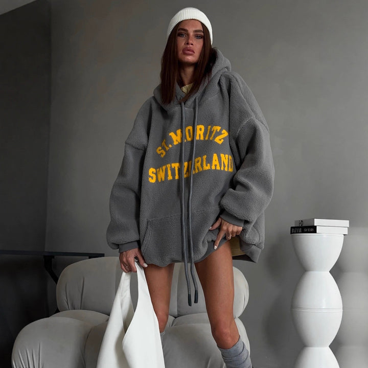Damen Kuscheliger Oversized Hoodie Drune