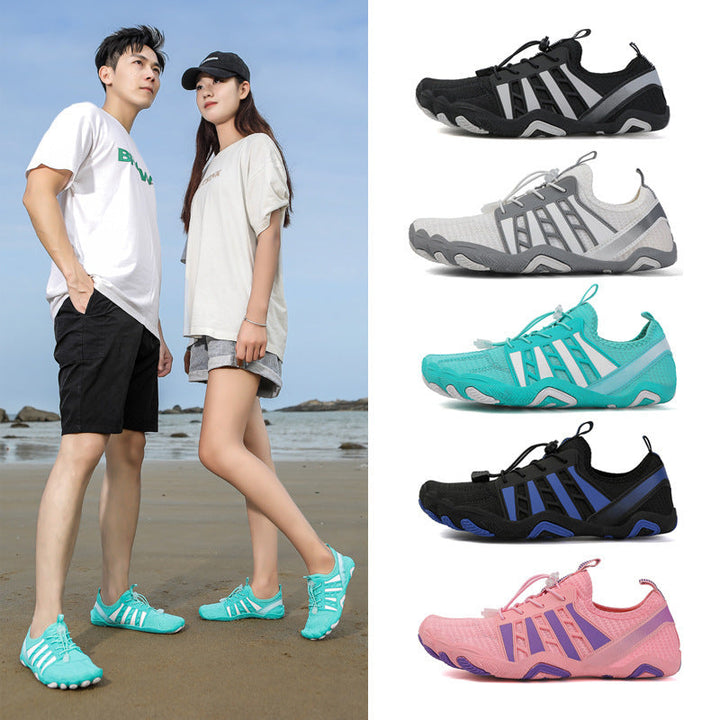 Damen Freizeit-Sneaker mit atmungsaktiver Netz-Oberfläche und flexiblem Sohlenprofil Drune