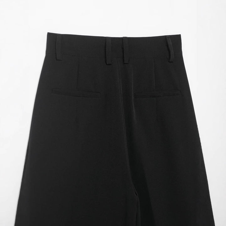 Damen Culotte‑Hose mit Wickel‑Front und weitem Bein Drune