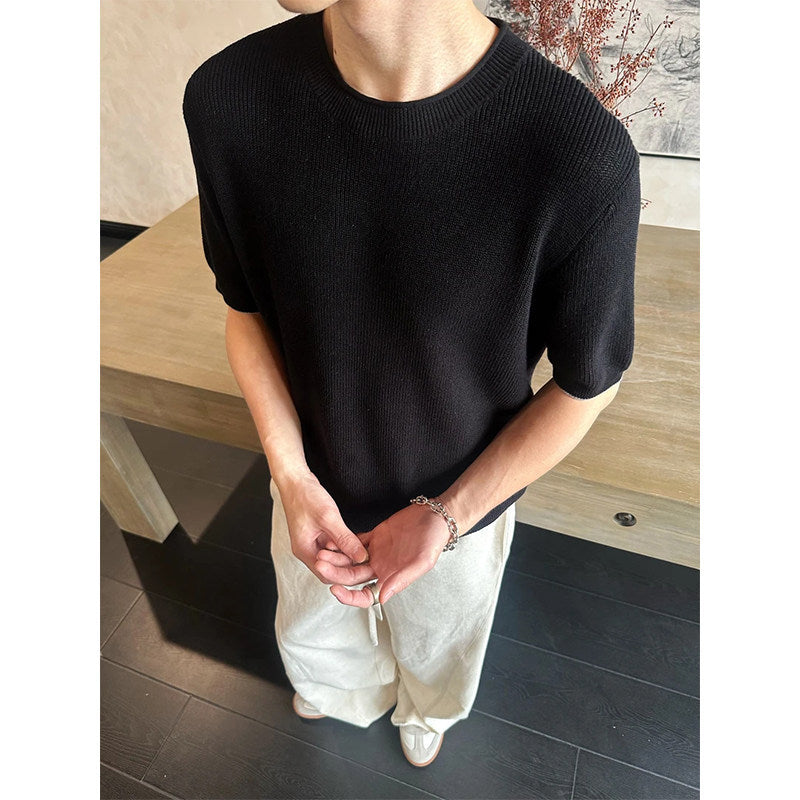 Herren Kurzarm Strickoberteil Drune