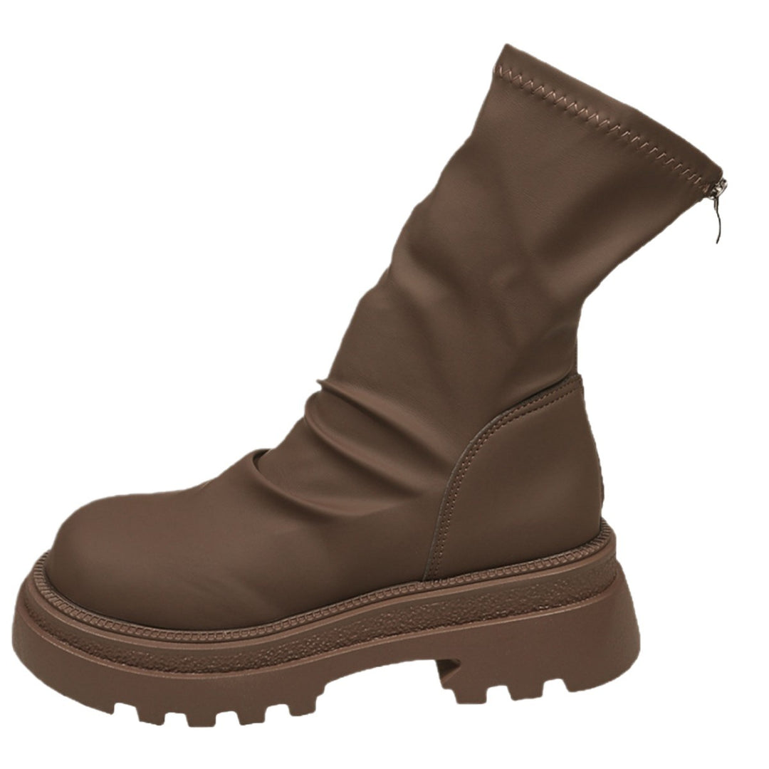 Damen modische Stiefeletten mit gefüttertem Design und robustem Profil Drune