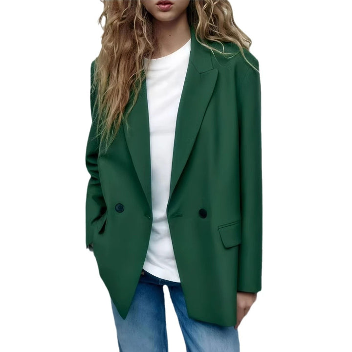 Damen Elegante und moderne Double-Breasted Blazerjacke Drune