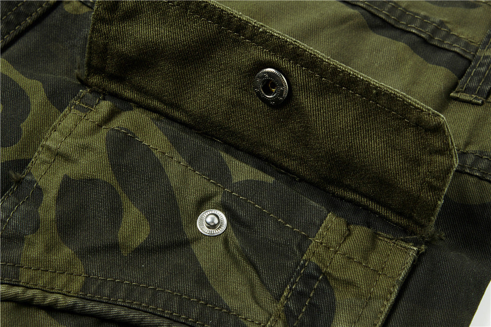 Herren Cargohose im Slim-Fit mit verstärkten Knien Multifachtaschen und Stoffgürtel Drune