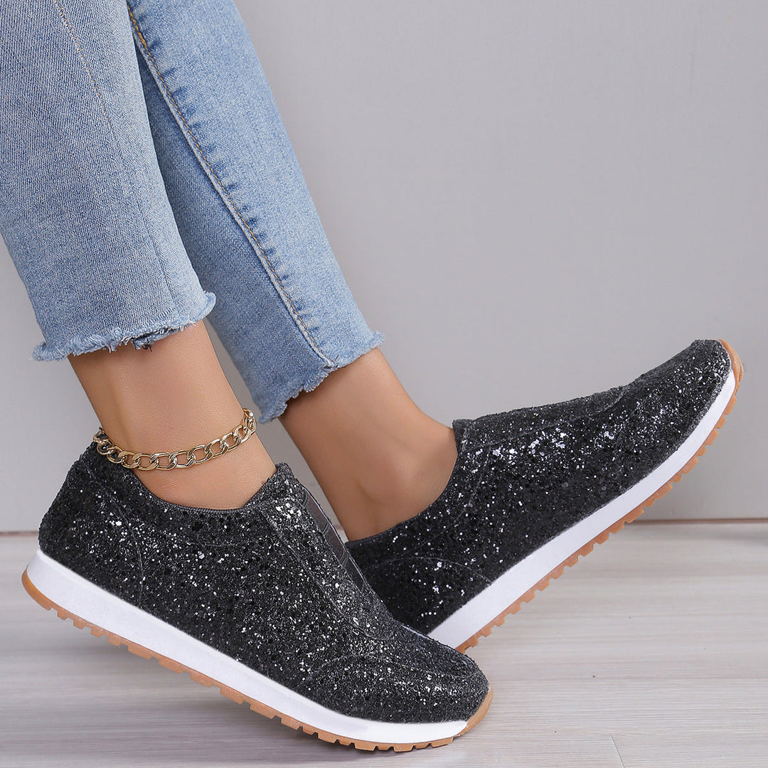 Damen Glitzernde Slip-On Sneakers Drune