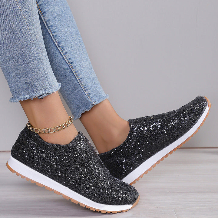 Damen Glitzernde Slip-On Sneakers Drune