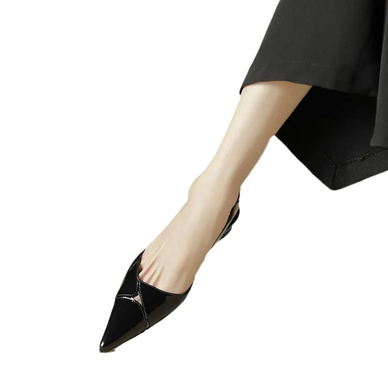 Damen Spitz zulaufende Slingback‑Pumps mit skulpturellem Hohlabsatz Drune