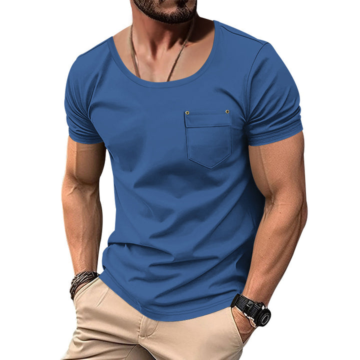 Herren Baumwolle T-Shirt mit modernem Schnitt Drune