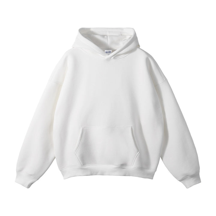 Unisex nan oversized Kapuzenpullover mit Kängurutasche und gerippten Bündchen Drune