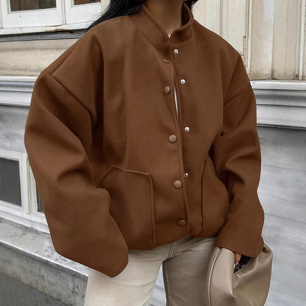 Damen Oversized Jacke aus bequemem Wollmix Drune