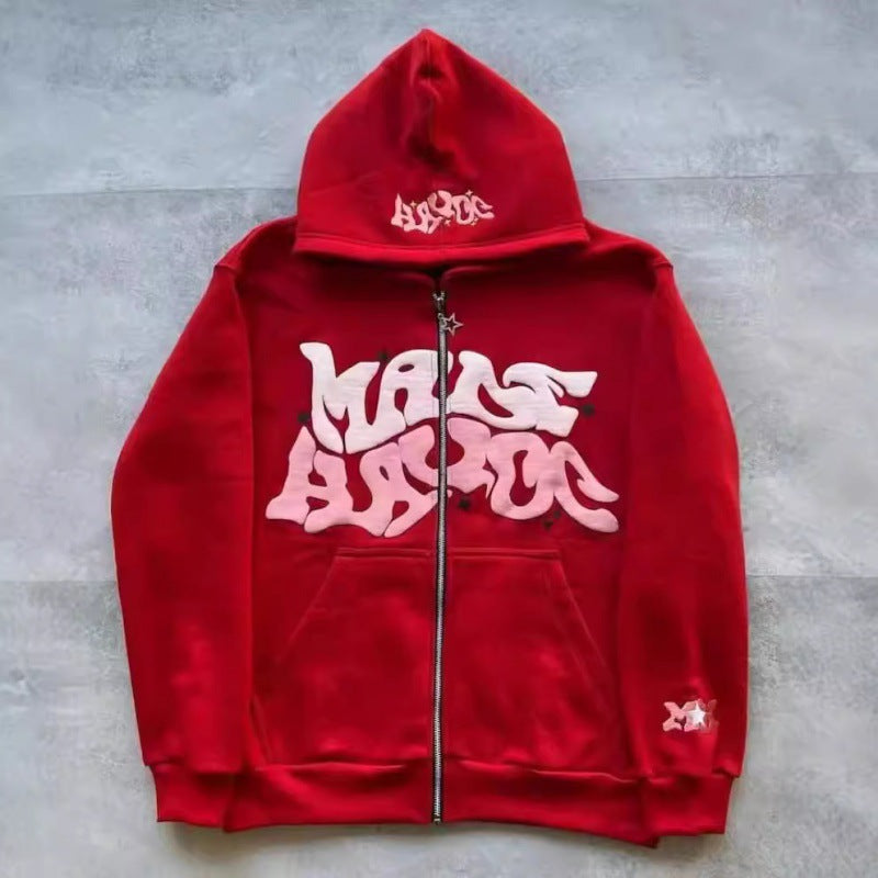 Damen Kapuzenjacke mit grafischem Schriftzug und lässigem Schnitt Drune
