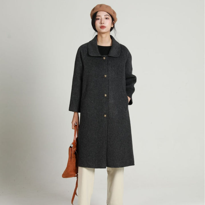 Damen Modische Kurzjacke mit Knopfleiste Drune