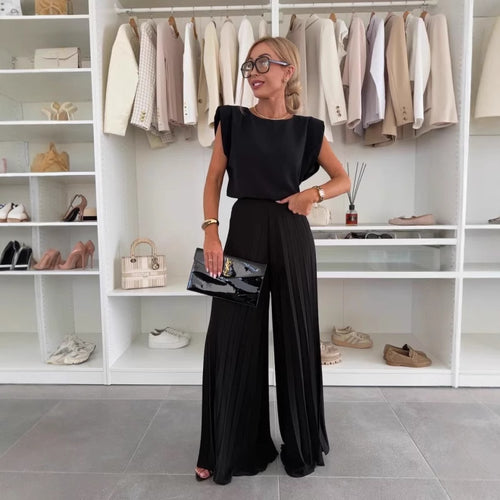 Damen Jumpsuit mit floralem Design und Schulterpolstern Drune