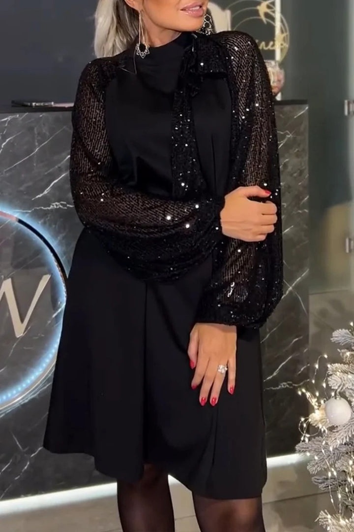 Damen Elegantes Cocktailkleid mit Paillettenbesatz und festlichem Schnitt Drune