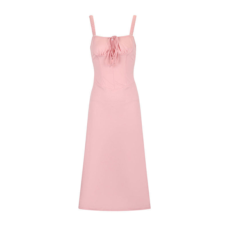 Damen Maxikleid mit formschöner Schnürung und eleganten Trägern Drune