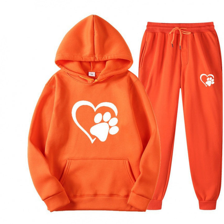 Damen Kuscheliger Hoodie und Jogginghose Set Drune