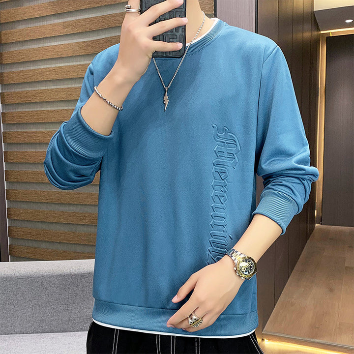 Herren Oversize-Sweatshirt mit Rippbündchen und geprägtem Seitenprint Drune