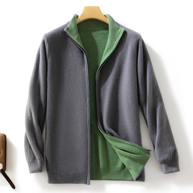 Damen Kurzgeschnittener Zip‑Strickcardigan mit Stehkragen und kaschmirähnlicher Weichheit Drune