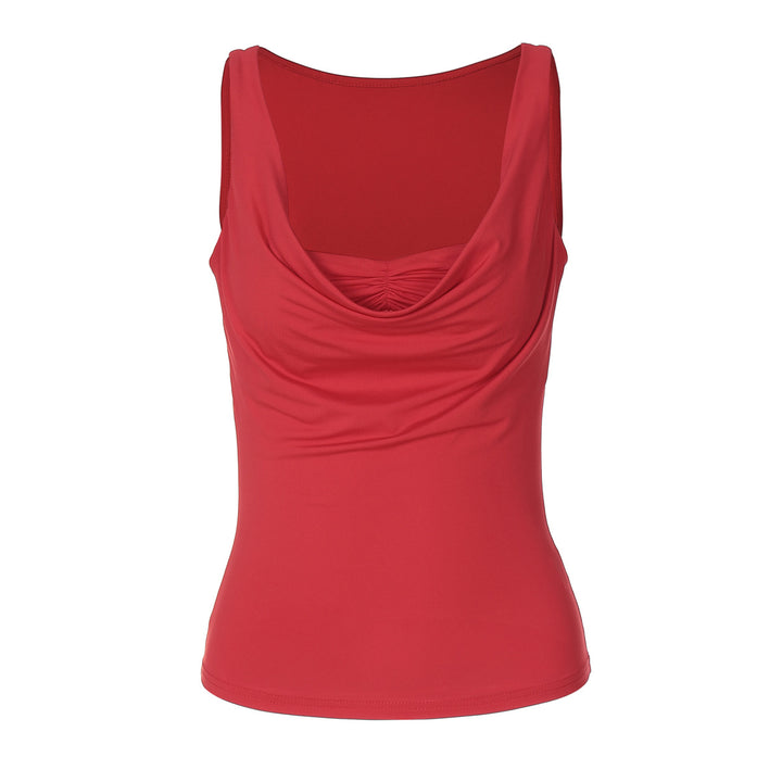 Damen Figurbetontes Tank-Top mit geschmackvollem Drapierungselement Drune