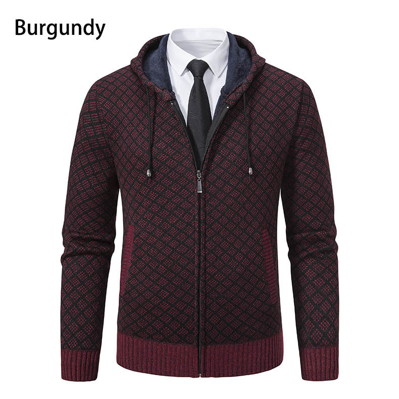 Herren modische Sweatjacke mit Kapuze und elegantem Muster Drune