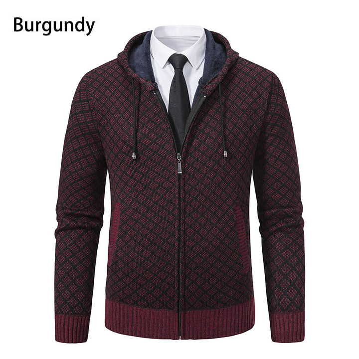 Herren modische Sweatjacke mit Kapuze und elegantem Muster Drune