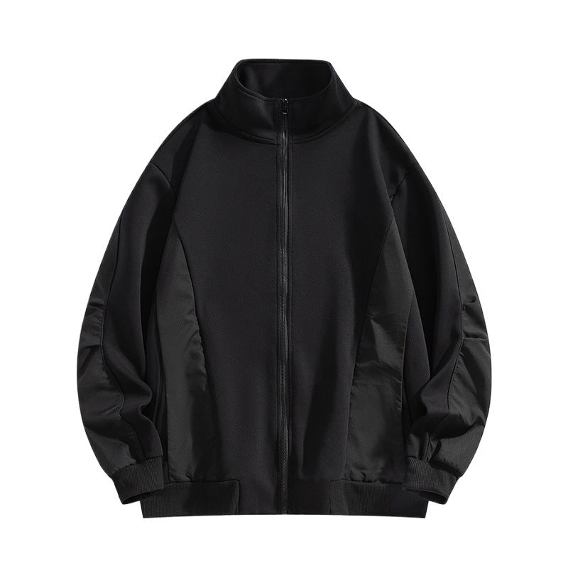 Herren Boxy-Performance-Zipjacke mit hohem Stehkragen, Paneelnähten & windabweisender Struktur Drune